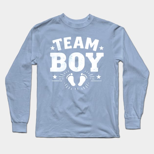 Team Boy Gender Reveal Baby Shower Blue Long Sleeve T-Shirt by TopTees